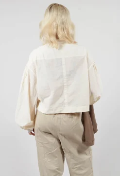 Long Sleeve Cotton Shirt in Cream