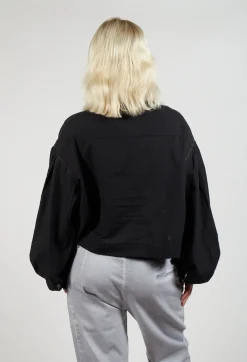 Long Sleeve Cotton Shirt in Black