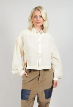 Long Sleeve Cotton Shirt in Cream