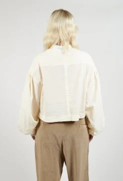 Long Sleeve Cotton Shirt in Cream