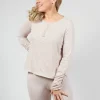 Long Sleeve Jersey Top in Dots