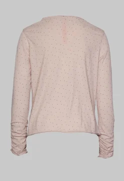 Long Sleeve Jersey Top in Dots