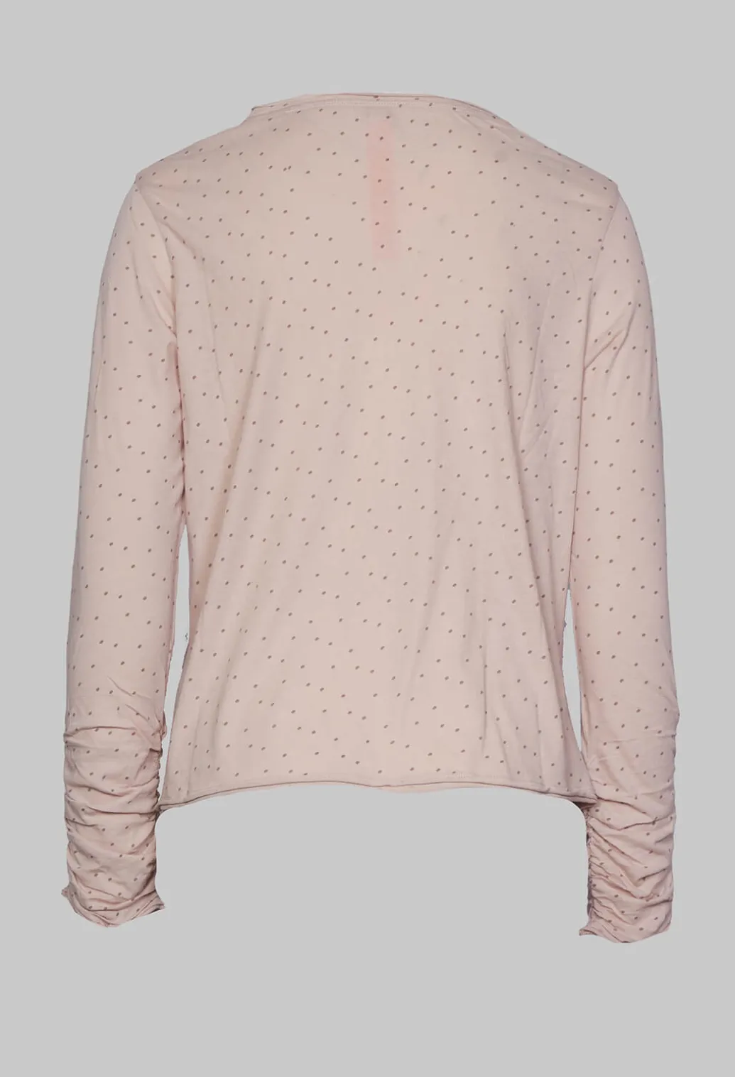 Long Sleeve Jersey Top in Dots