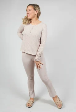 Long Sleeve Jersey Top in Dots