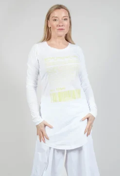 Long Sleeve Jersey Top with Motif in Sun Print