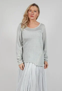 Long Sleeve Metallic Knit in Moon Sparkle