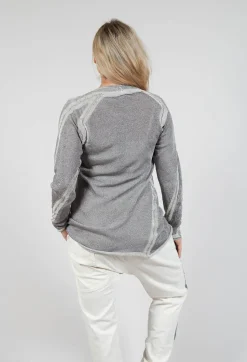 Long Sleeve Metallic Knit in Asteroid Sparkle