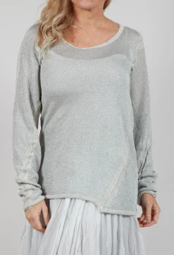 Long Sleeve Metallic Knit in Moon Sparkle