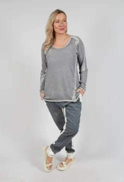 Long Sleeve Metallic Knit in Asteroid Sparkle