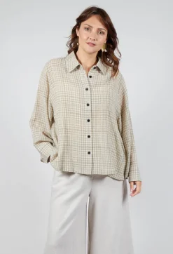 Long Sleeve Shirt in Beige Check