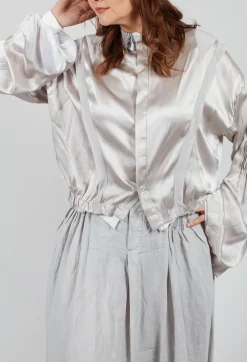 Long Sleeve Silk Shirt in Original