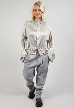 Long Sleeve Silk Shirt in Original