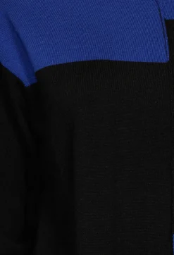 Long Sleeve Sweater in Royal Blue and Black