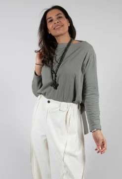Long Sleeve Top in Light Grey
