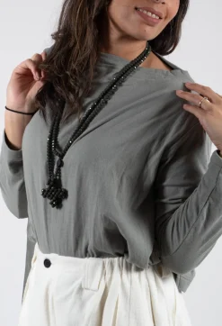 Long Sleeve Top in Light Grey
