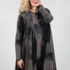 Long Sleeve Top with Flared Hem in Brown