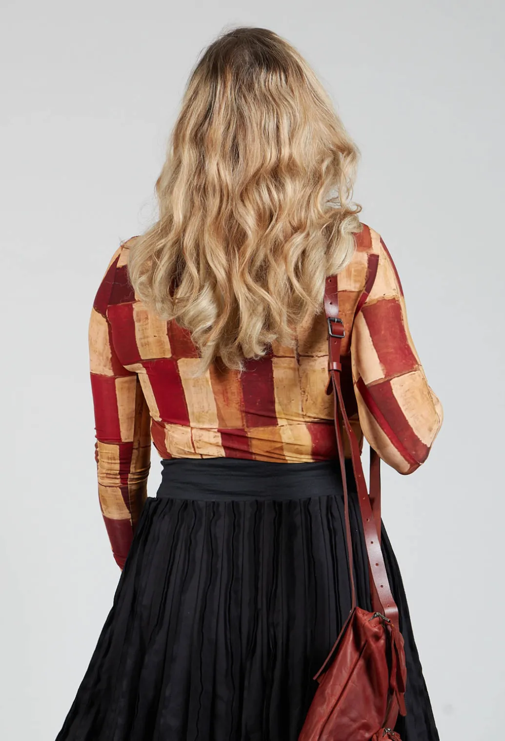 Long Sleeve Wide Neck T-Shirt in Byzantine Print