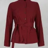 Long Sleeved Polka Dot Jacket in Red
