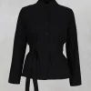 Long Sleeved Polka Dot Jacket in Black