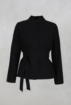 Long Sleeved Polka Dot Jacket in Black