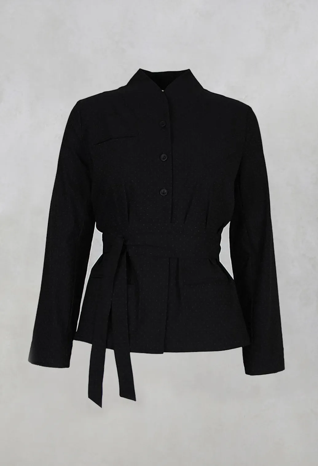 Long Sleeved Polka Dot Jacket in Black