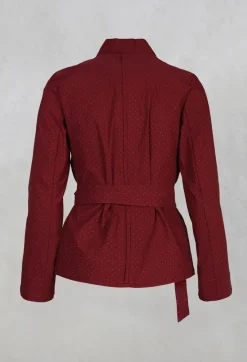 Long Sleeved Polka Dot Jacket in Red
