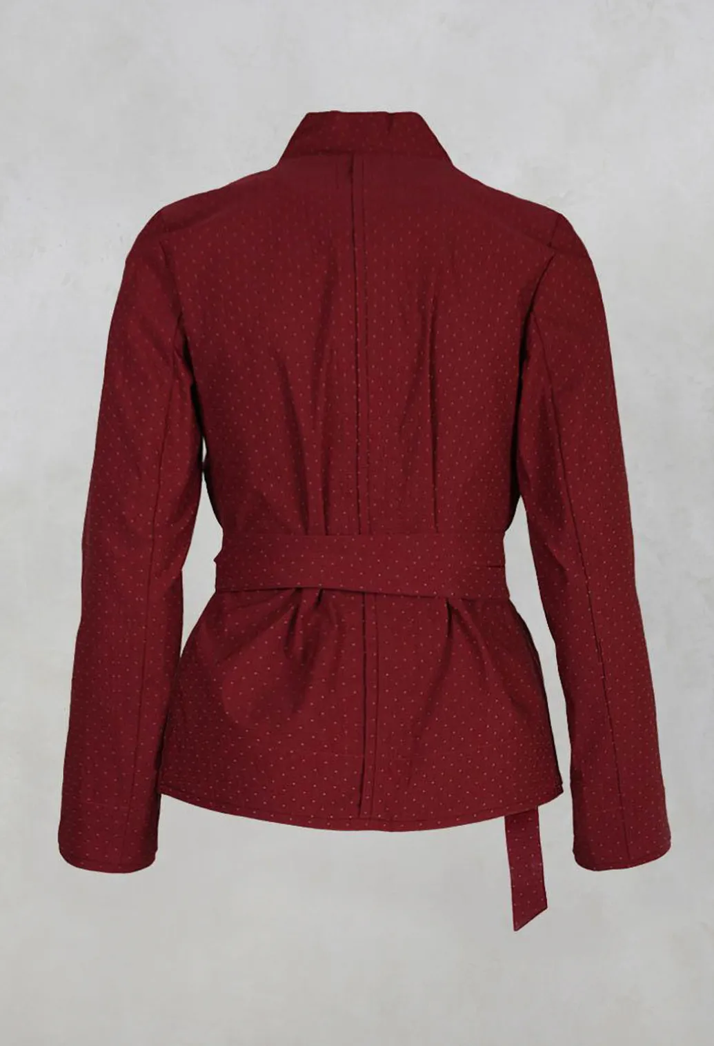 Long Sleeved Polka Dot Jacket in Red