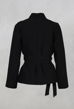 Long Sleeved Polka Dot Jacket in Black