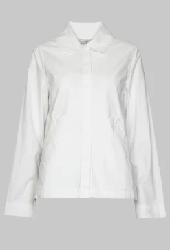 Long Sleeved Shacket in White