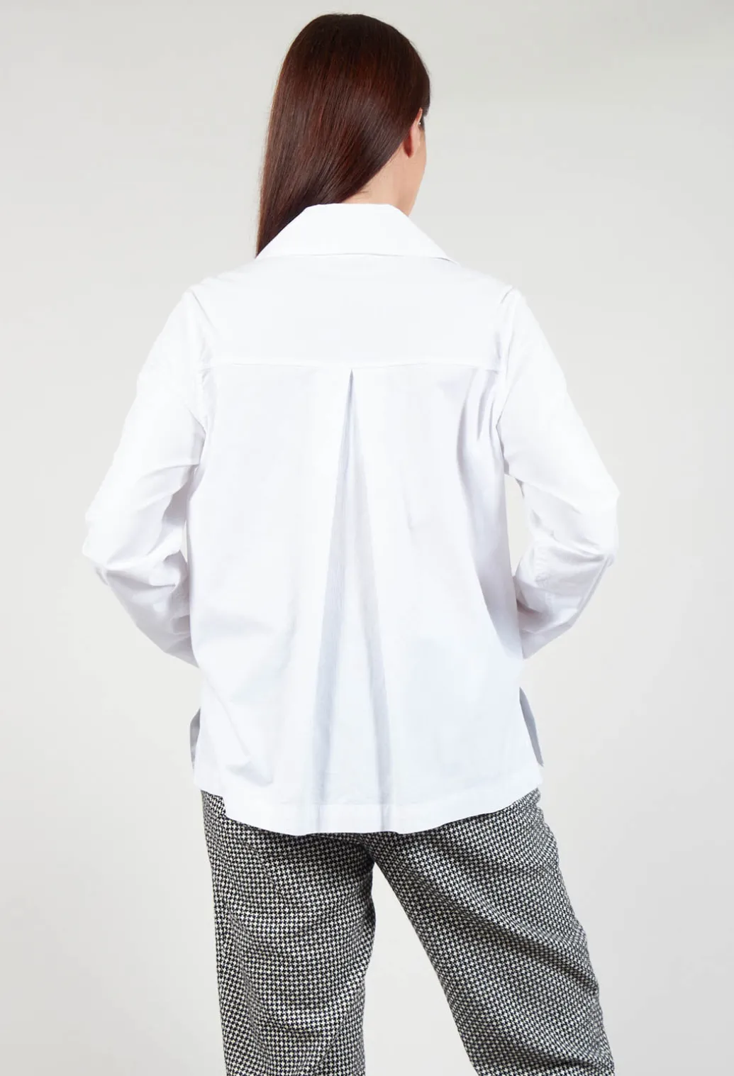 Long Sleeved Shacket in White