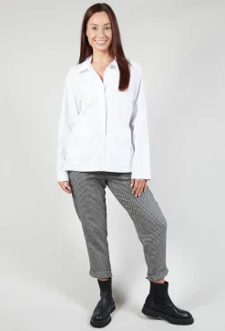 Long Sleeved Shacket in White