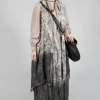 Long Sleeveless Coat in Linto Tinto Freddo Degrade Desert