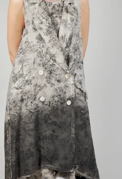 Long Sleeveless Coat in Linto Tinto Freddo Degrade Desert