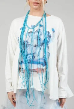 Long String Choker in Blue