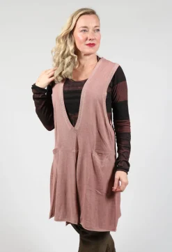 Long Sweater Vest in Amaretto Cloud