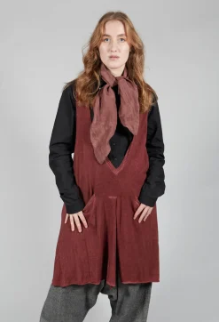 Long Sweater Vest in Rust Cloud