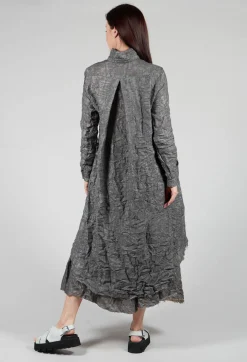 Long Textured Jacket in Grey