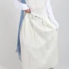 Long Washed Silk Skirt in Ivory