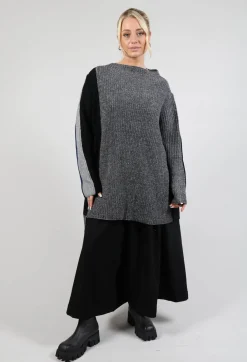 Longline Asymmetric Jumper in Grey