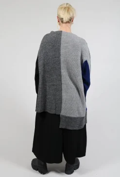 Longline Asymmetric Jumper in Grey