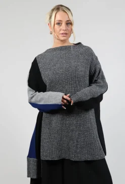 Longline Asymmetric Jumper in Grey