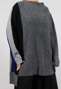 Longline Asymmetric Jumper in Grey