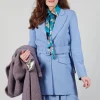 Longline Blazer in Hokusai Blue