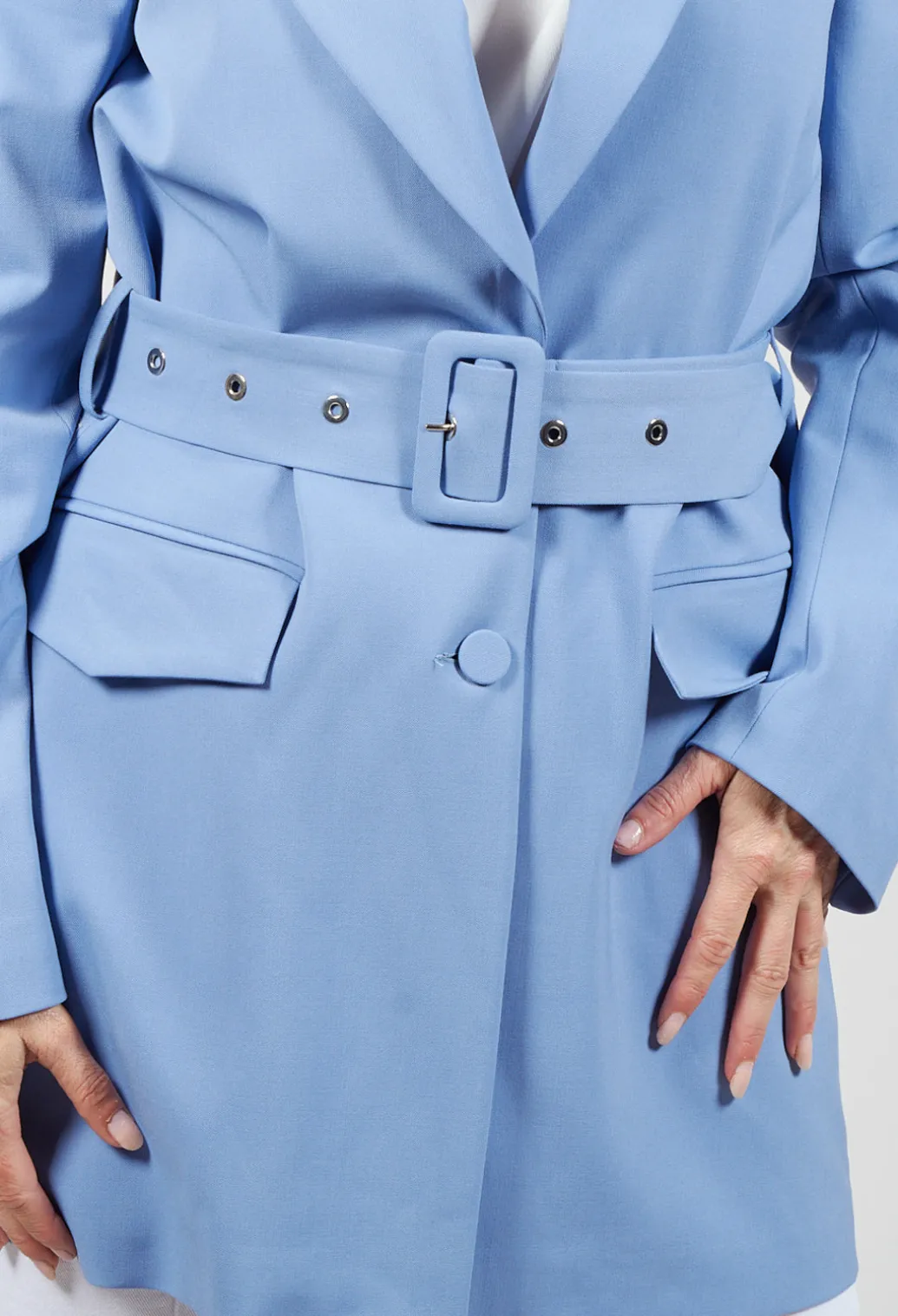 Longline Blazer in Hokusai Blue