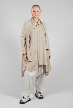 Longline Cardigan in Beige