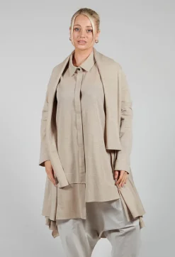 Longline Cardigan in Beige