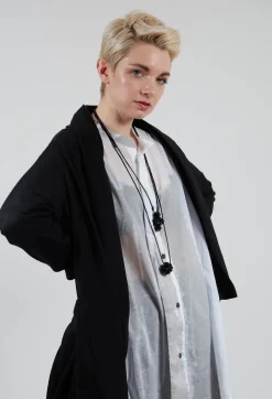 Longline Cardigan in Black