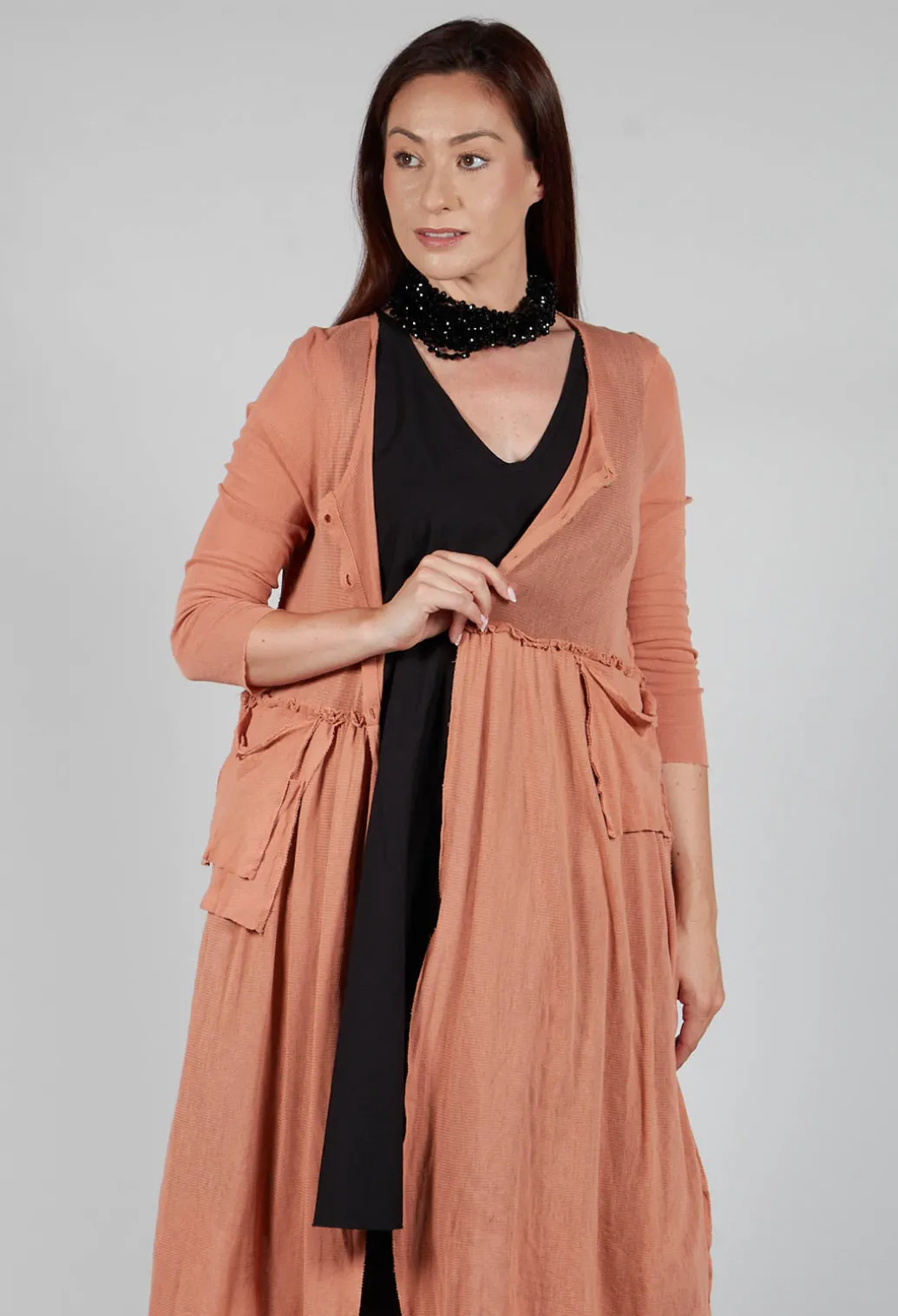 Longline Cardigan in Copper