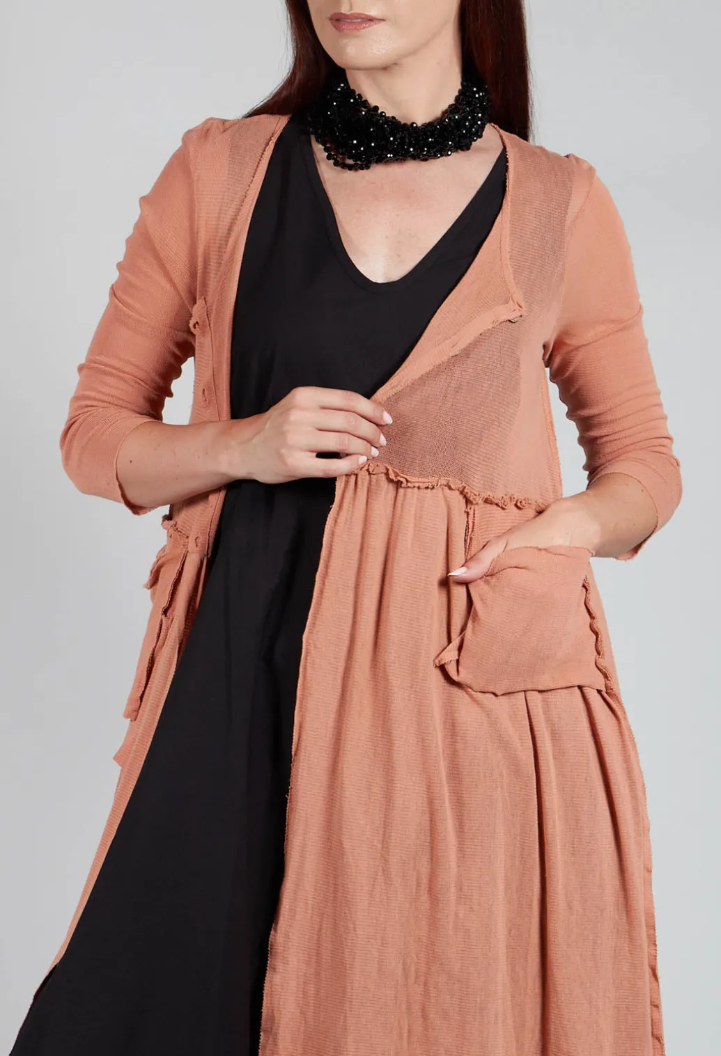 Longline Cardigan in Copper