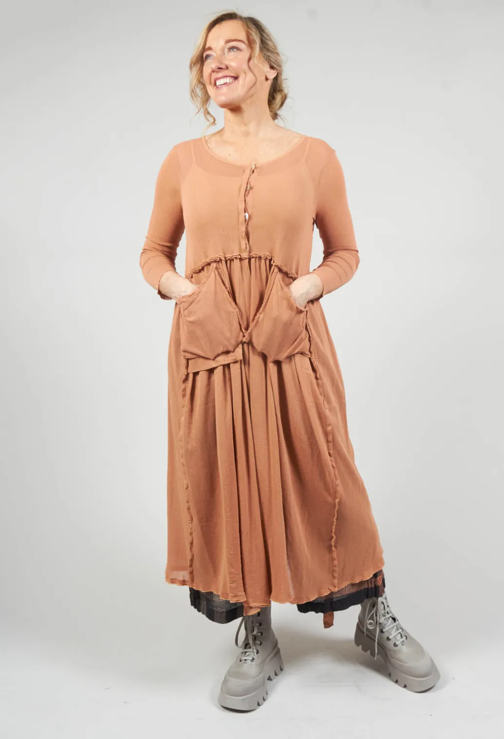 Longline Cardigan in Copper